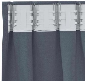 Függönyök 2 pcs Antracitszürke 245 x 140 cm Poliészter