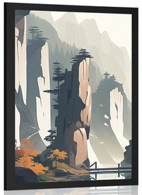 Plakát Tianzi hegy Kínában