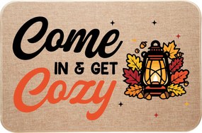 Lábtörlő lenvászonból Őszi nyomtatás Lépj be és helyezd magad kényelembe