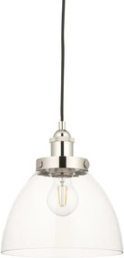 ENDON 97588 HANSEN Modern Függesztett Lámpa Nikkel, Átlátszó E27 IP20