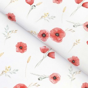 Goldea teflon szövet terítőknek - pipacsok 160 cm