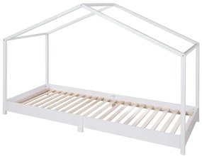 Fehér házikó alakú gyerekágy 90x200 cm Montessori – Roba