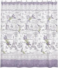 Zuhanyfüggöny - LEVANDE - Impregnált textil - 180 x 200 cm