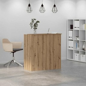 recepciós pult kézműves tölgy 100x50x103,5 cm szerelt fa