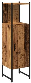 antik fa színű szerelt fa fürdőszobaszekrény 33 x 33 x 120,5 cm