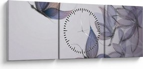 Kép - karikatúra, pillangók (órával) (90x30 cm)