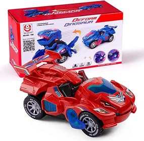 Zaparkorun DYNOCAR autóvá alakítható dinoszaurusz LED-del - Piros