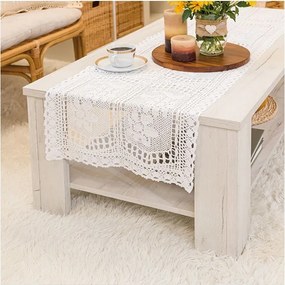 Dekorációs futópad retro vintage 60x120 áttört Iness fehér