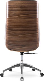 Fekete Eco-bőr Irodai Forgószék WOODY