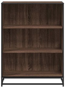 barna tölgyszínű szerelt fa könyvszekrény 80,5x35x107,5 cm