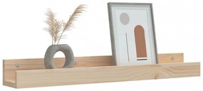 2 db tömör fenyőfa fali polc 80 x 12 x 9 cm