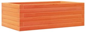 viaszbarna tömör fenyőfa kerti virágtartó 70 x 40 x 23 cm