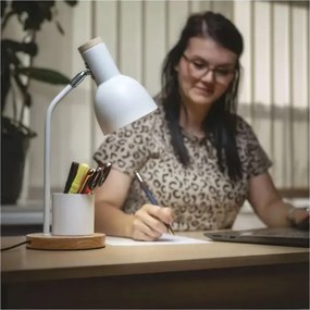 Asztali lámpa POPPY 1xE27/25W/230V fehér