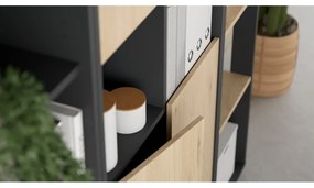 Natúr színű könyvespolc tölgyfa dekorral 80x205 cm Sign – Tvilum