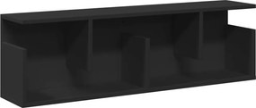 vidaXL fekete szerelt fa faliszekrény 100 x 20 x 30 cm