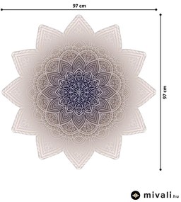 Falmatricák - Mandala bézses-barna