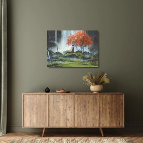 Üveg kép - A kardok kertjének illusztrációja (70x50 cm)