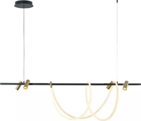 ZUMA LINE 2200277L BALBO Modern Led Függesztett Lámpa Fekete, Arany LED IP20