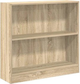 vidaXL sonoma tölgy színű szerelt fa könyvszekrény 80x24x75 cm