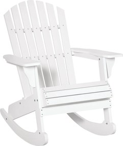 Outsunny Adirondack Kerti Hintaszék - Fehér 77 x 94 x 97 cm | Aosom