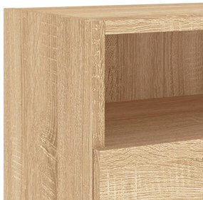 2 db sonoma tölgyszín szerelt fa fali TV-szekrény 100x30x30 cm