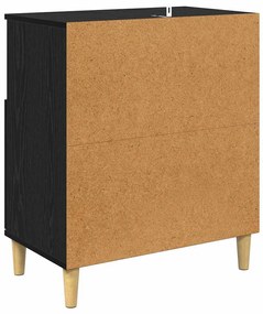 Oldalszekrények 2 pcs Fekete tölgy 60 x 35 x 70 cm Faanyag