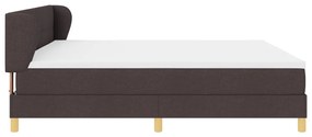 Boxspring Ágy Matrac Sötét Barna 200x200 cm Szövet