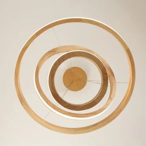 Brilagi - UMEA WOOD LED csillár kábelen LED/45W/230V Ø 60 cm kaucsukfa