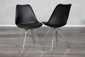 BIOS modern szék - fekete/króm