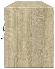 sonoma tölgy színű falra TV-szekrény LED-del 180 x 31 x 38 cm