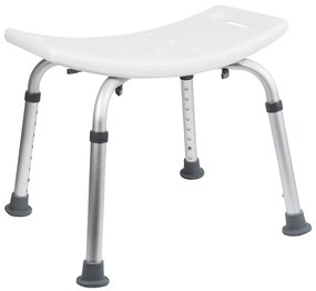 Erga Handicap PRO, téglalap alakú zuhanyszék 495x450x560 mm, fehér, ERG-06218