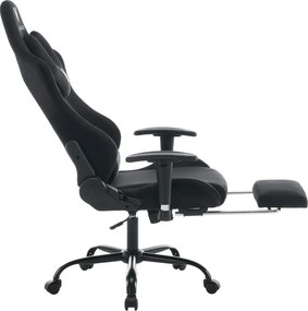 Irodai/gamer szék, fekete Velvet szövet, teherbírás 150 kg, SALOP