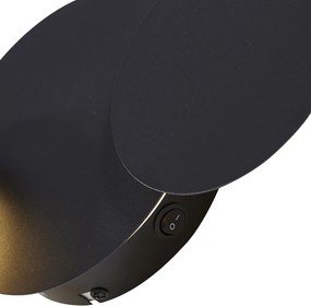 Modern fekete fali lámpa LED-del, 3 fokozatban dimmelhető, 5 fényforrással - Sunrise