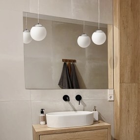 RENDL BOLLY 17 závěsná opálové sklo/chrom 230V LED E27 11W IP44