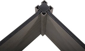 Emelt virágágyás G21 Crop 183 x 183 x 54, WPC,Eben