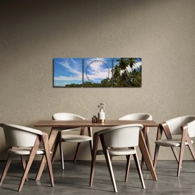 Kép a strandról (órával) (90x30 cm)