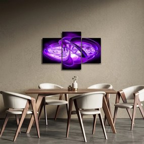 Lila fraktálos kép (90x60 cm)
