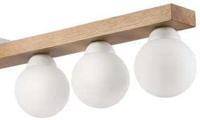 Felületre szerelhető csillár MATTE 2xE27/15W/230V + 3xG9/5W/230V fehér/tölgy