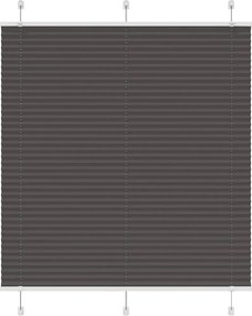 vidaXL pliszírozott redőny fekete 115x150 cm szövetszélesség 114,4 cm
