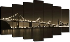 Festmények 140x80 Híd az éjszakában szépia