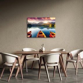 Kép - Tó csónakokkal (70x50 cm)