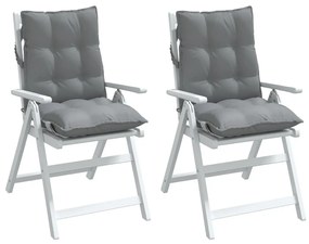 2 db szürke oxford szövet háttámlás székpárna