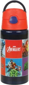Bosszúállók Smash alumínium szívószálas kulacs akasztóval 500 ml