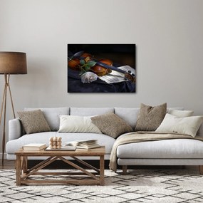 Kép - Rózsa és hegedű (70x50 cm)