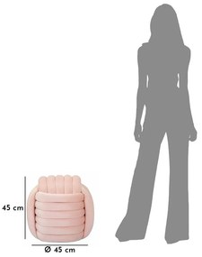 Világos rózsaszín bársony puff Softy – Mauro Ferretti