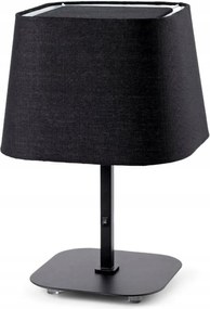 Faro Sweet fekete asztali lámpa, textil ernyő, E27, modern dizájn