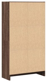 barna tölgy színű szerelt fa könyvszekrény 60 x 24 x 109 cm