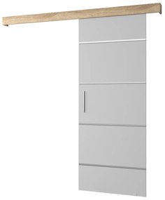 Tolóajtó 90 cm Sharlene IV (matt fehér + szonoma tölgy + ezüst). 1043755