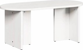 vidaXL Dohányzóasztal Fehér 80 x 39,5 x 35 cm Tömör fenyőfa