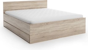 Ágy ELISA 160 x 200 cm, sonoma tölgy Ágyrács: Léces ágyrács, Matrac: Deluxe 10 cm matrac